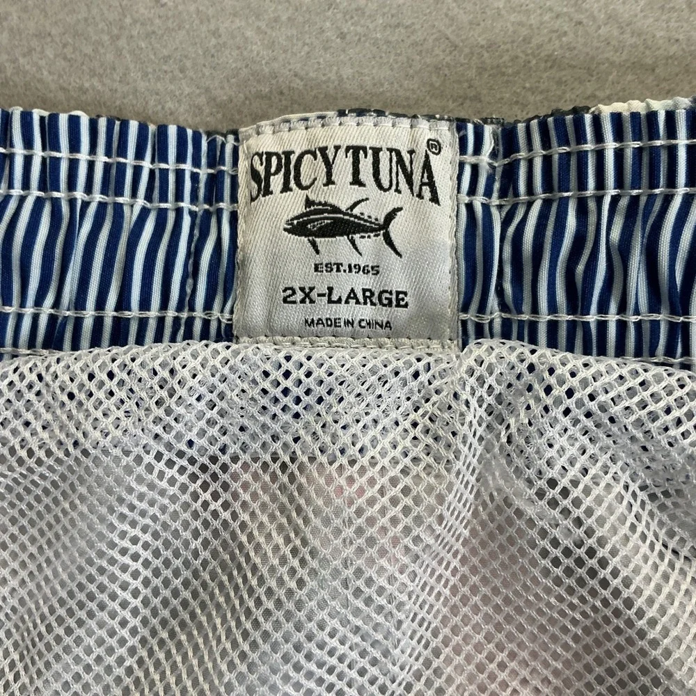 Spicy Tuna Men's 2XL NWT Tropical Palm Tree Swim Trunks Beach Shorts